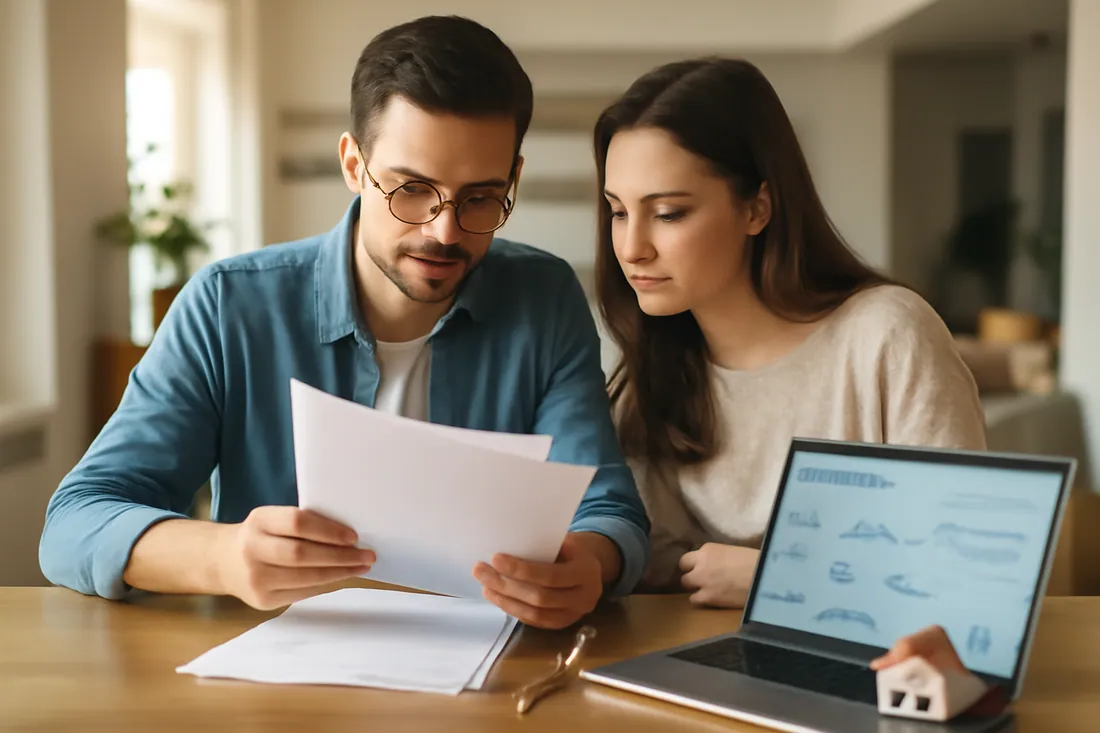 A real estate investor reviewing property numbers